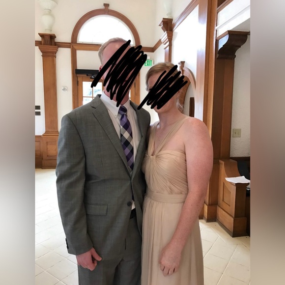 Amsale size 12 - champagne colored bridesmaid dress - Picture 4 of 4